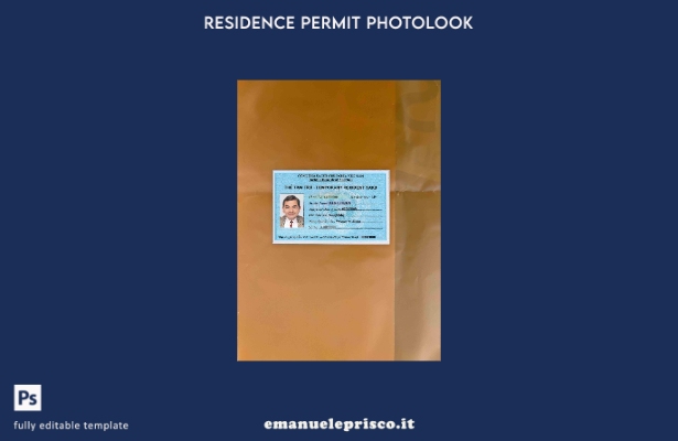 modello FRONTALE photolook per carta di soggiorno in Vietnam in stile verificato